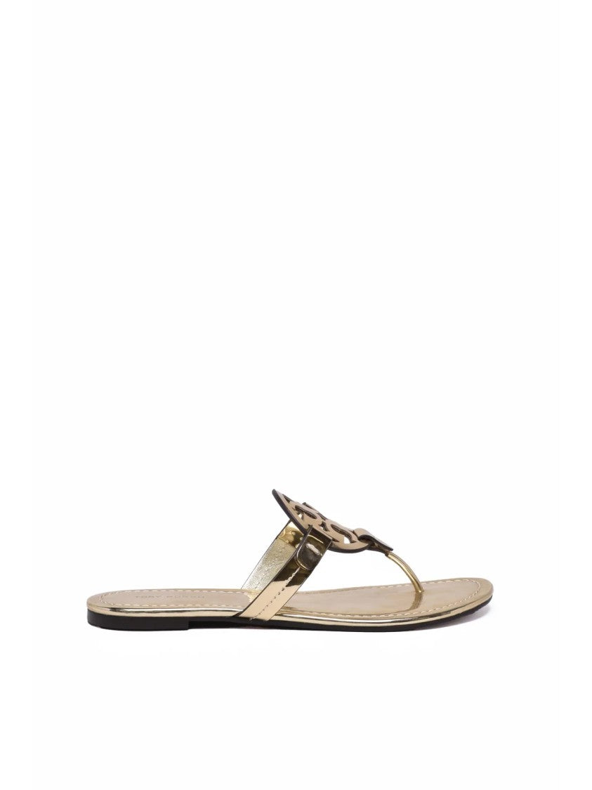 Tory Burch Gold Rubber Flip-Flop Sandal