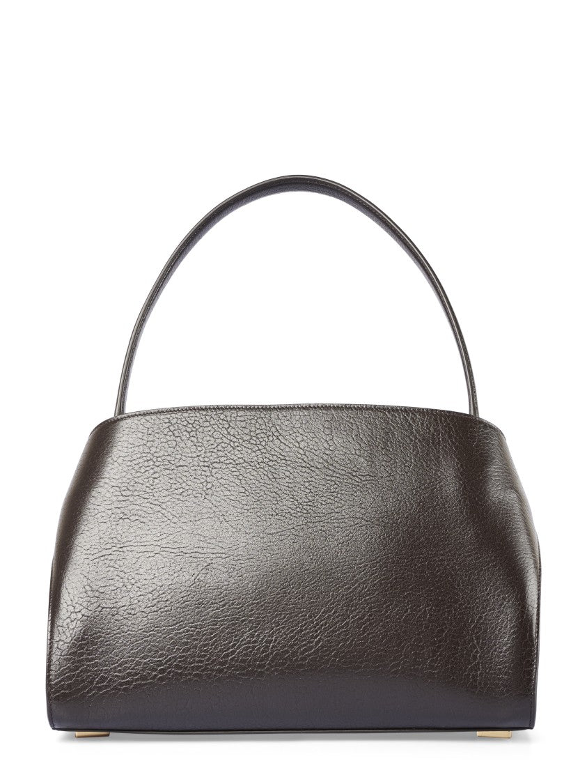 Ferragamo Structured Handbag With Gold-Tone Clasp Details