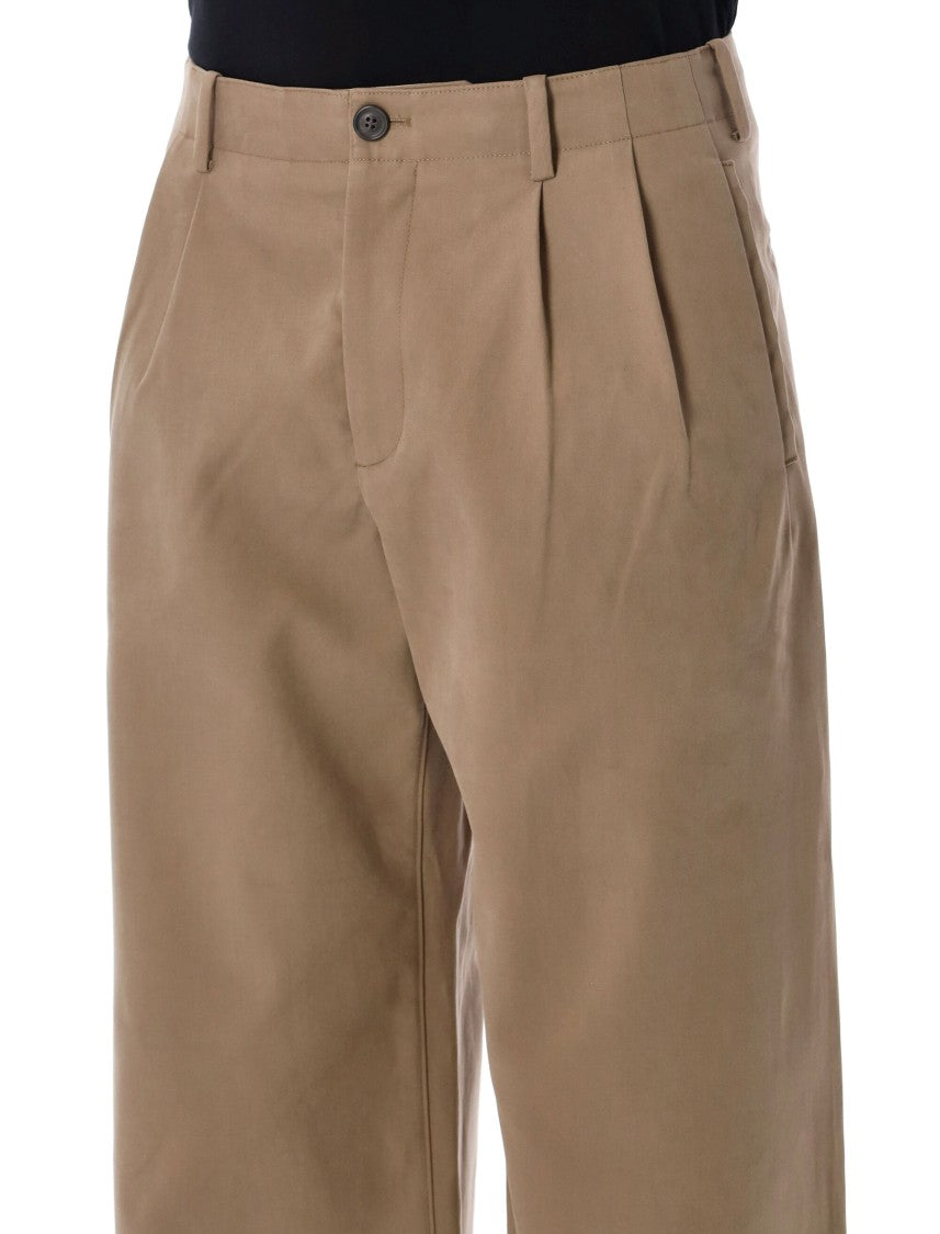 Our Legacy Bridge Chino Wide Leg Cotton Trousers