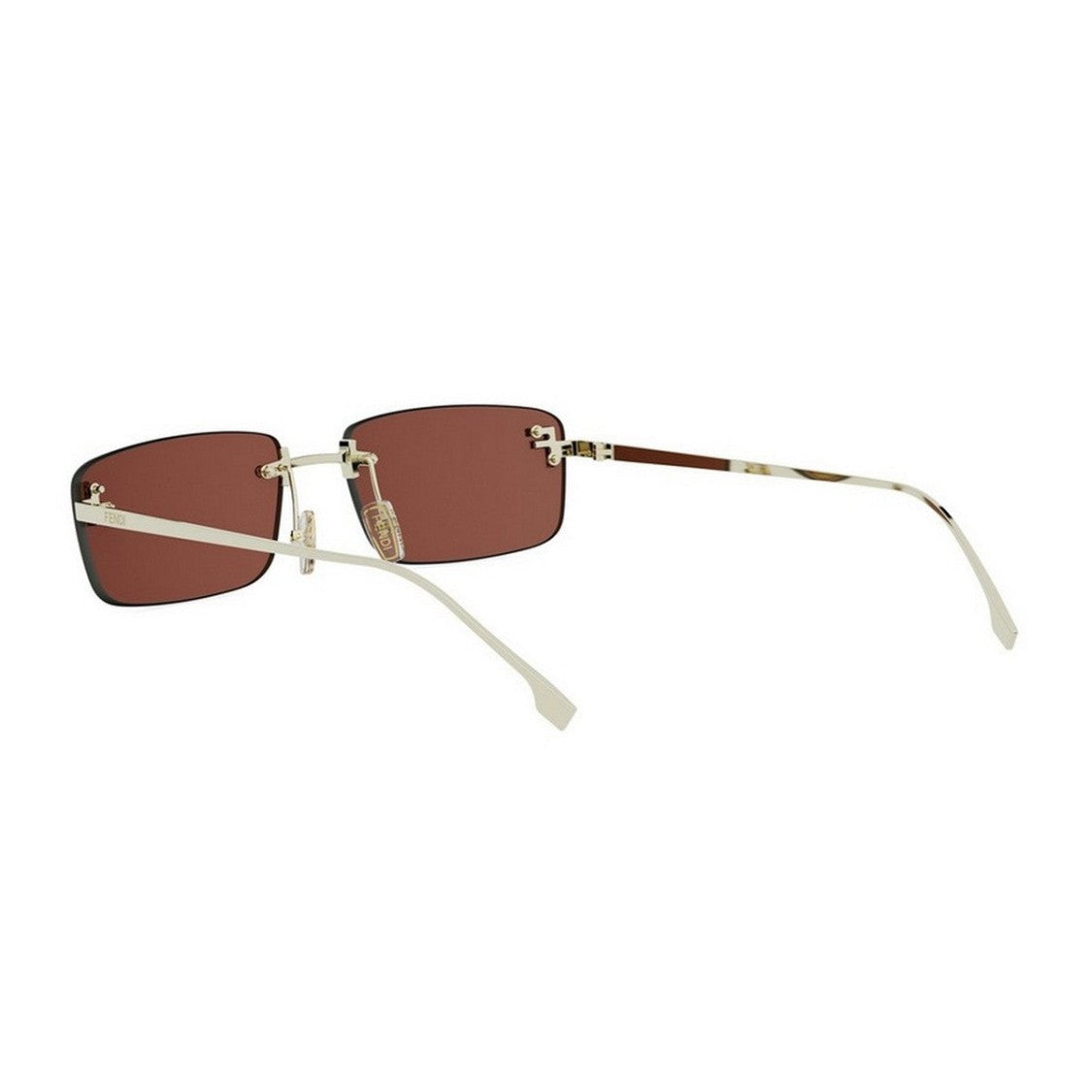 Fendi Gold Fendi First Crystal Rimless Sunglasses