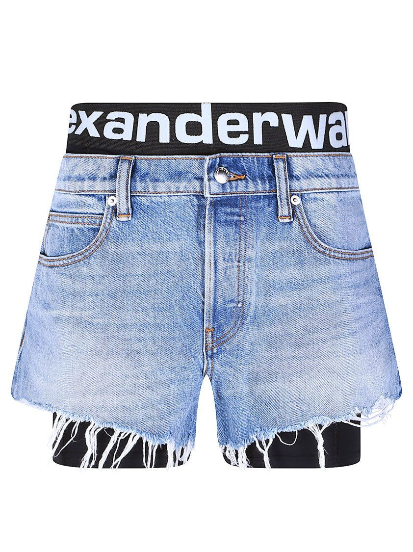 Alexander Wang Pre Styled Layered Denim Shorts