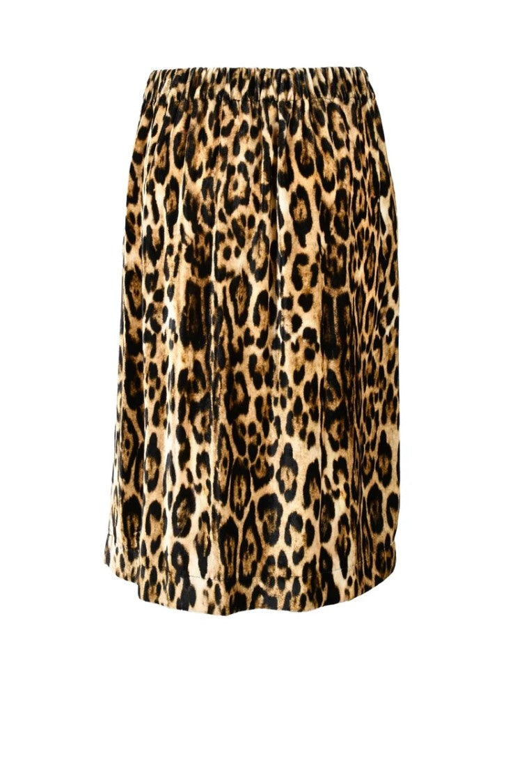 Sleep No More Midi Skirt With Captivating Leopard Print