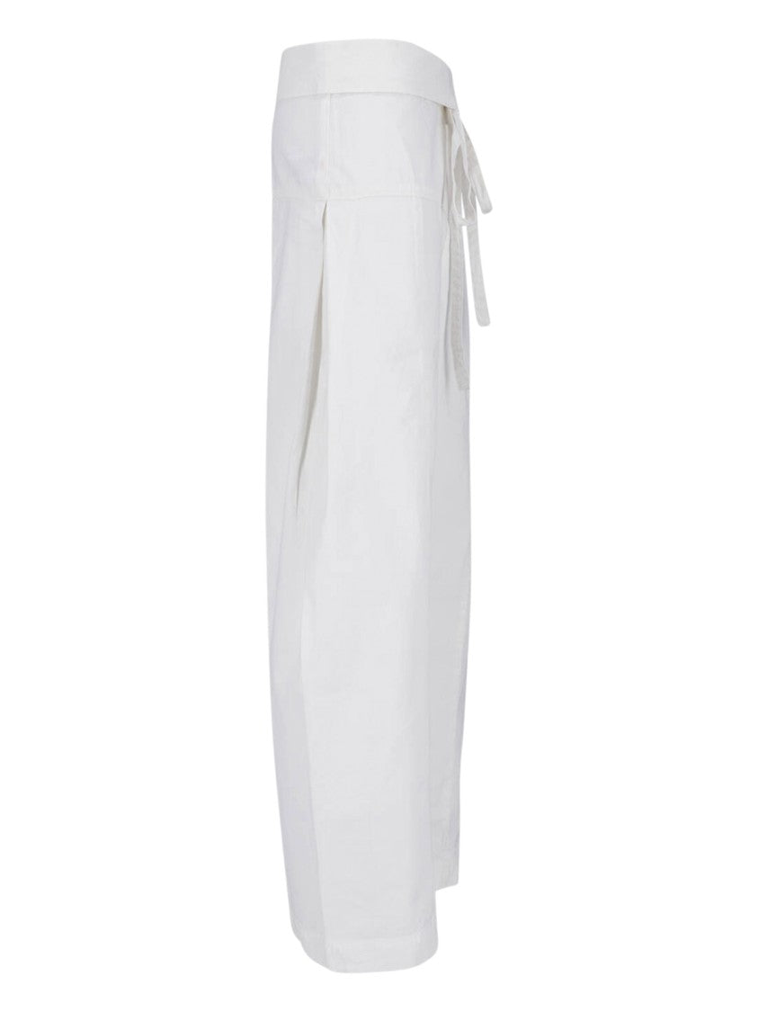 Matteau High-Waist Wide-Leg Trousers With Tie Belt