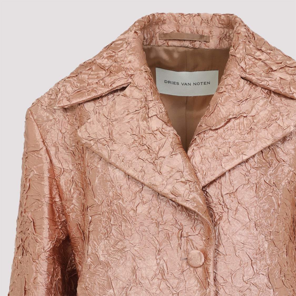 Dries Van Noten Ricca Pink Viscose Coat