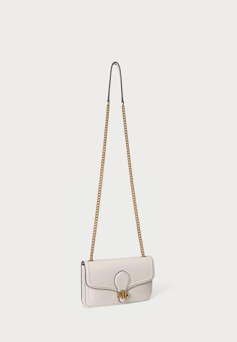 Lauren Ralph Lauren White Bradley Luxe Leather Chain Wallet