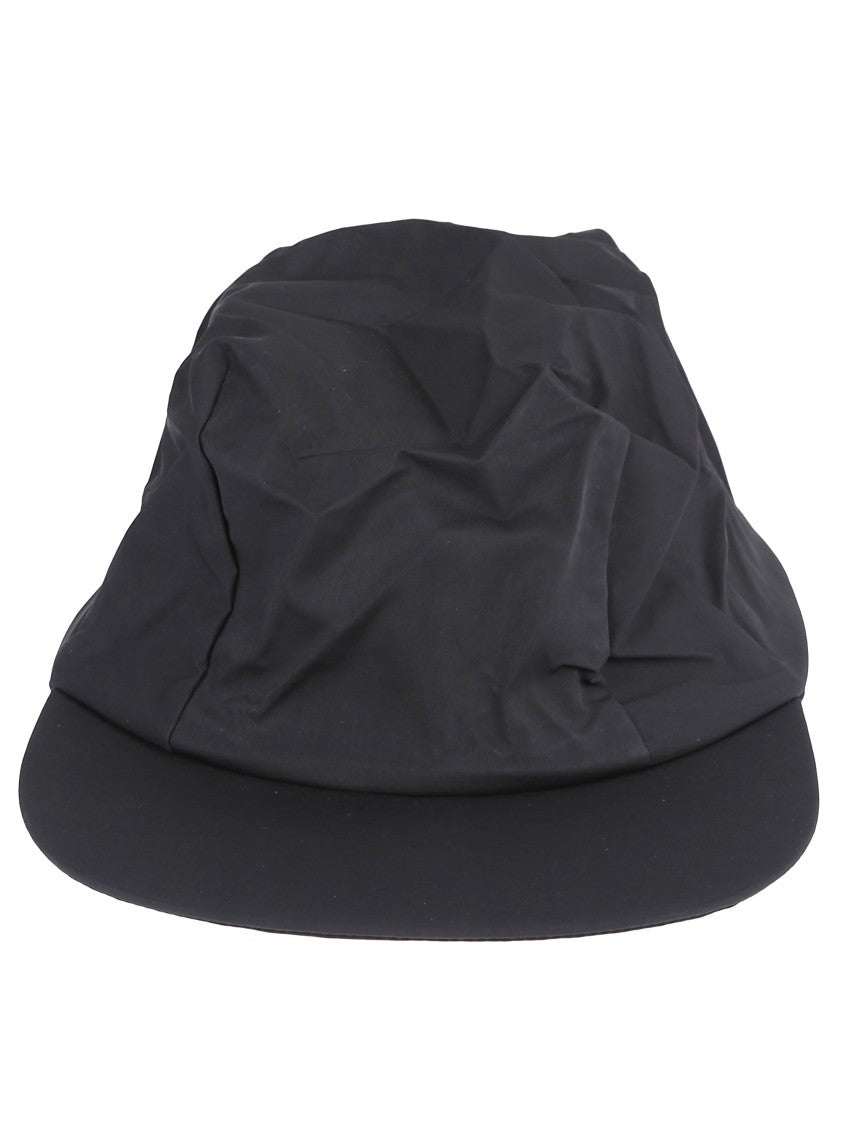 Homme Plissé Issey Miyake Black Crinkled Texture Cap With Structured Brim