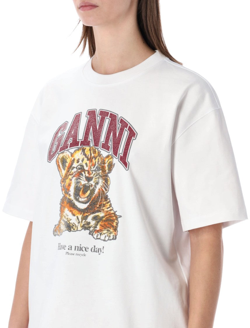 Ganni Beaded Tiger T-Shirt