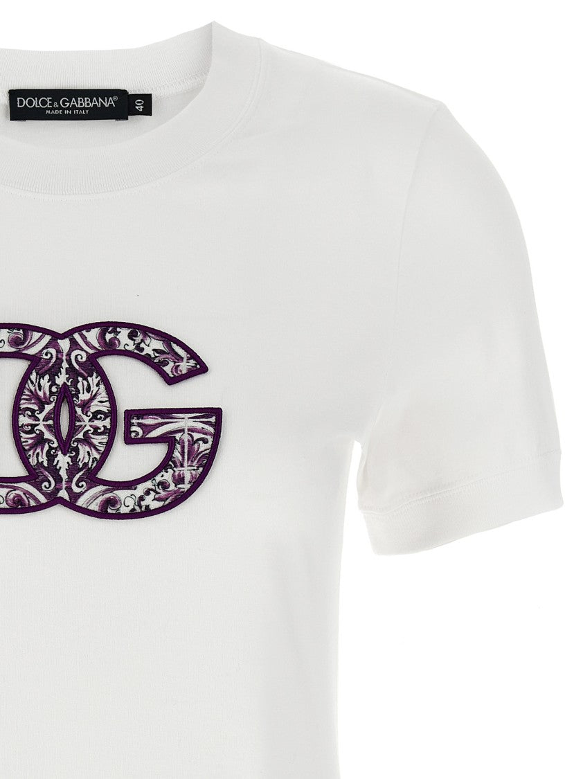Dolce & Gabbana Maiolica' Logo Patch T-Shirt