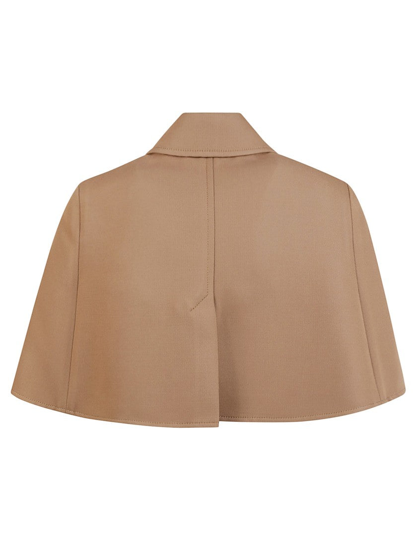 Max Mara Cropped Brown Jacket With Classic Collar