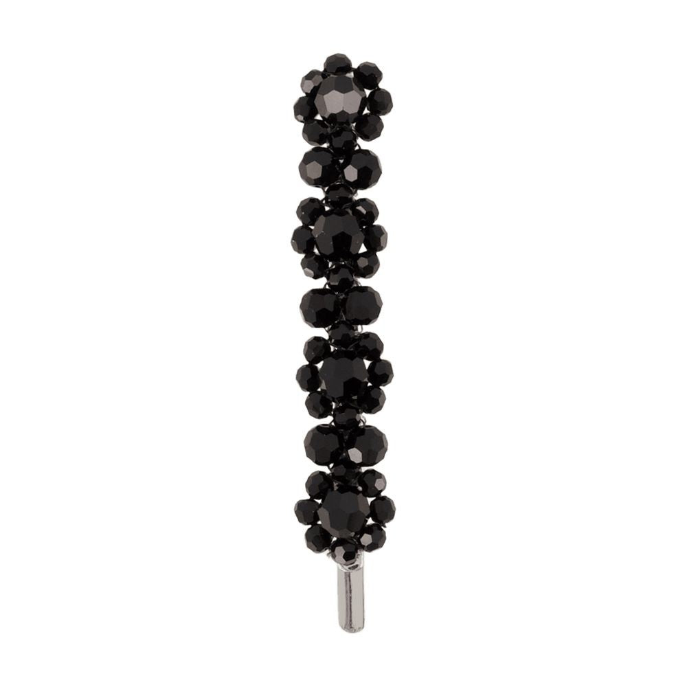 Simone Rocha Medium Flower Barrette - Cristal - Black
