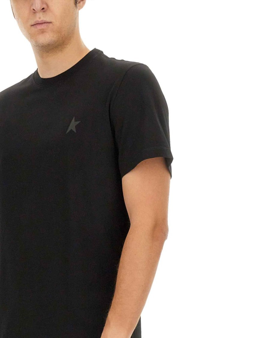 Golden Goose Minimalist Black Jersey T-Shirt With Subtle Logo Detail