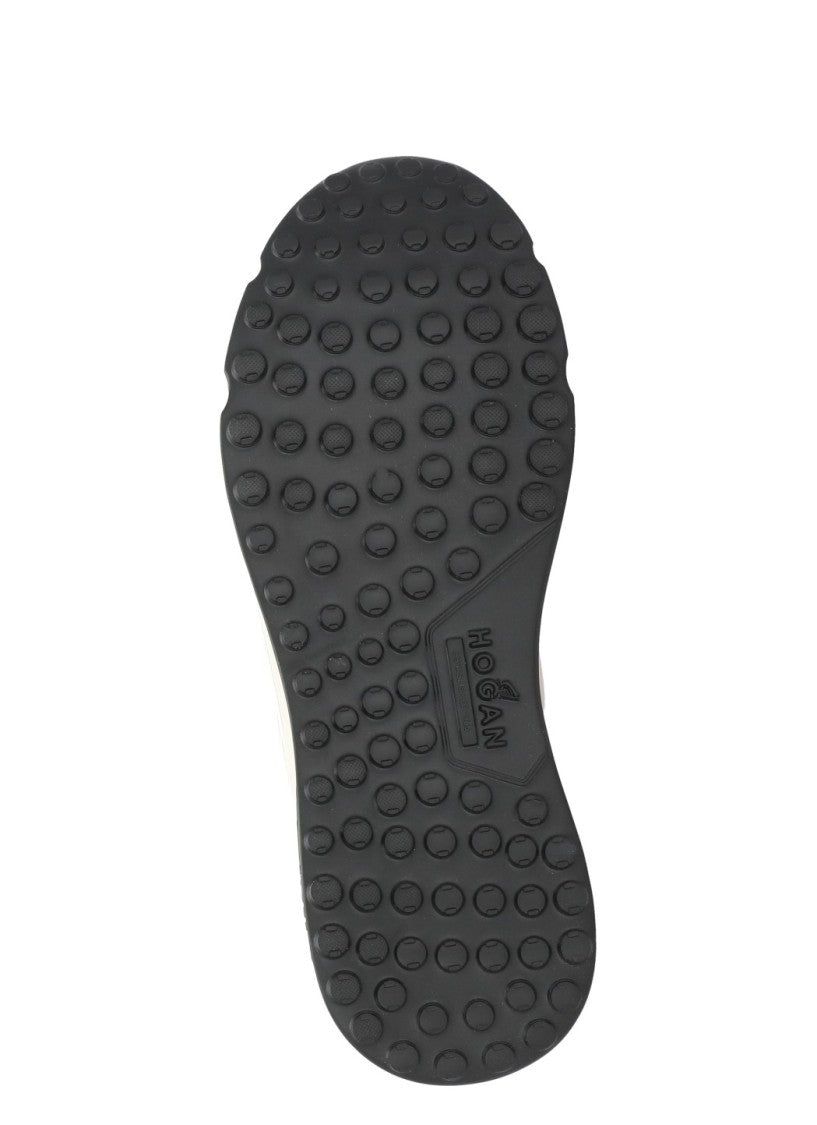 Hogan Brown Imprinted Logo Suede Low-Top Sneakers