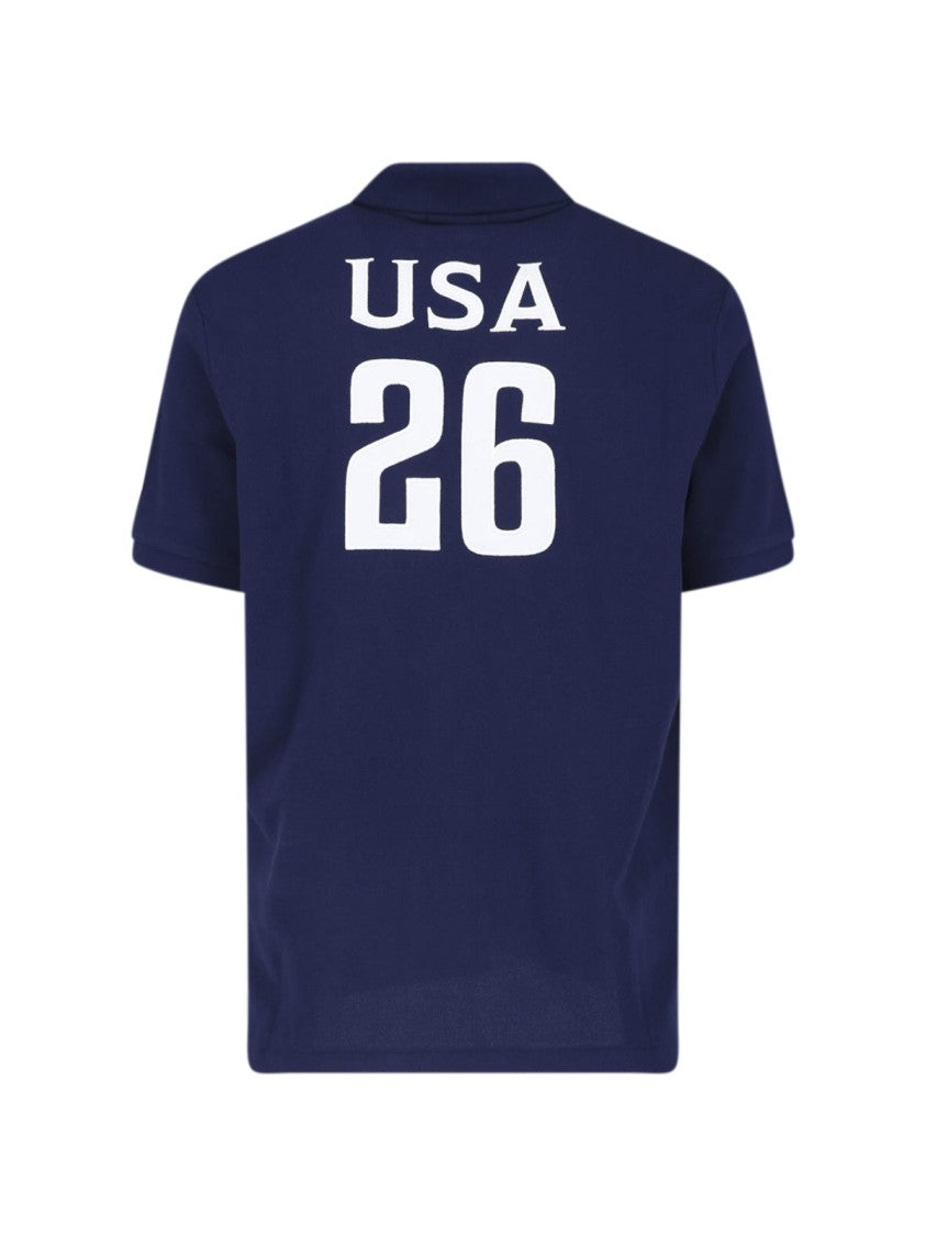 Polo Ralph Lauren Classic Fit Polo Shirt With Usa Prints