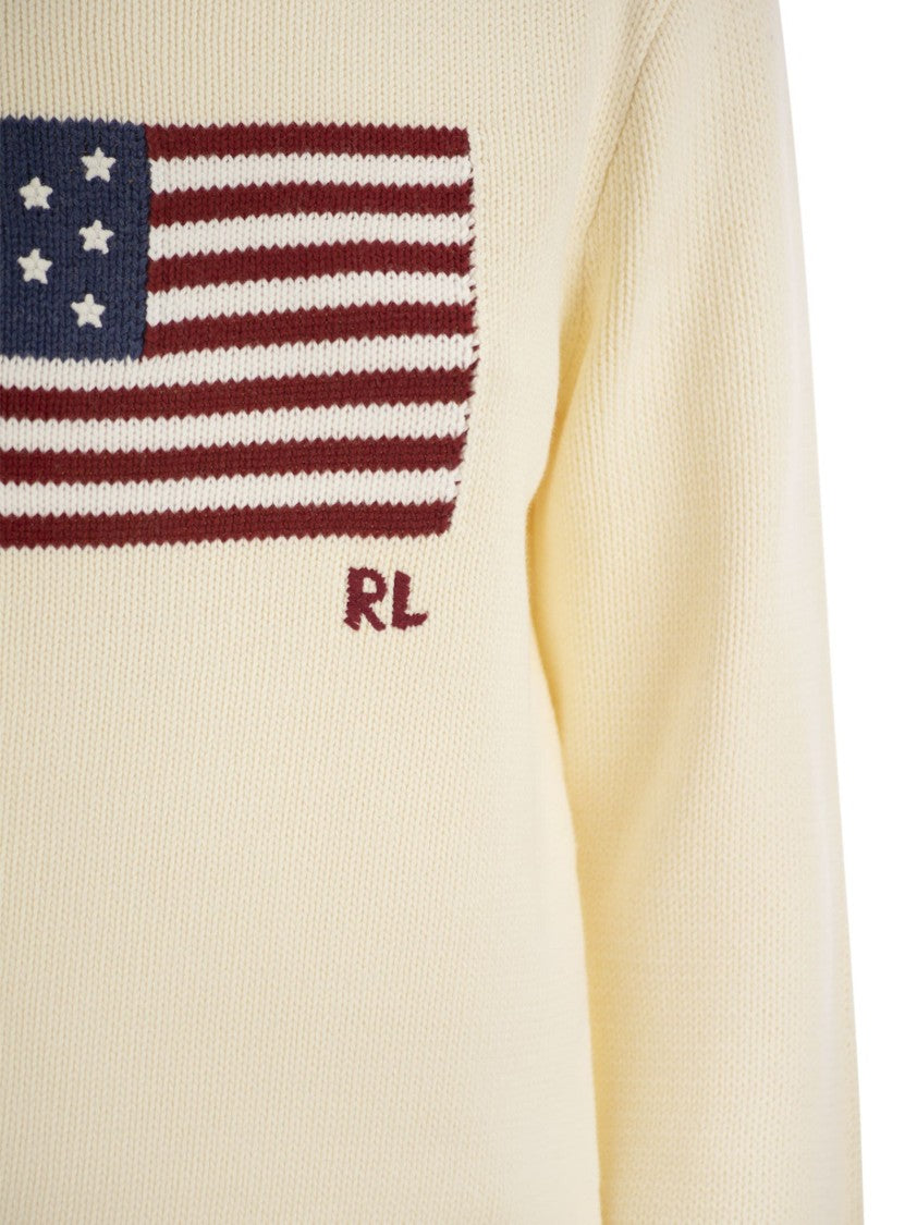 Polo Ralph Lauren Cotton Jersey With Flag