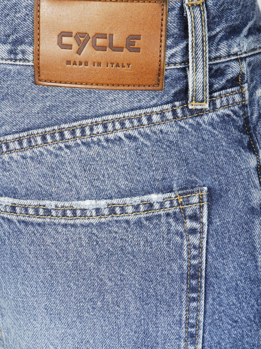 Cycle Distressed Slim Fit Denim Pants