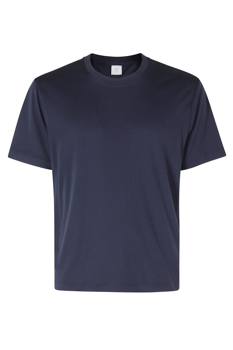 Eleventy Blue Bordini Contrasting-Profiles Cotton-Blend T-Shirt