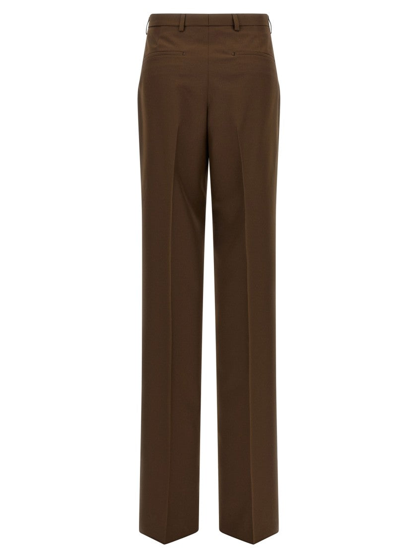 Gucci Wide-Leg Tailored Trousers With Pressed Pleat And Pocket Detailing