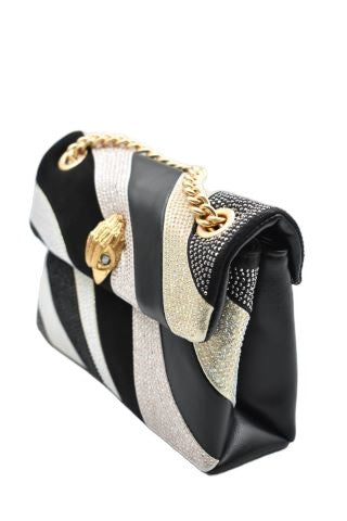 Kurt Geiger Shoulder Bag With Bold Diagonal Stripes