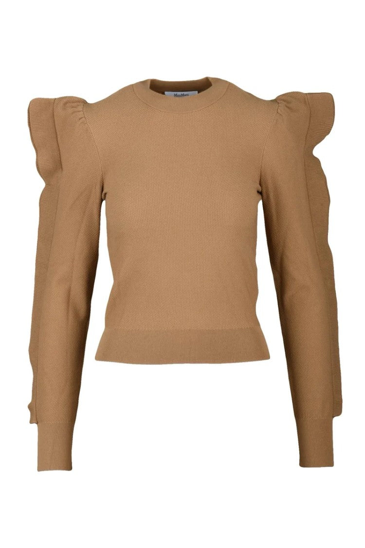 Max Mara Max Piquet Viscose Polyester Top - Beige