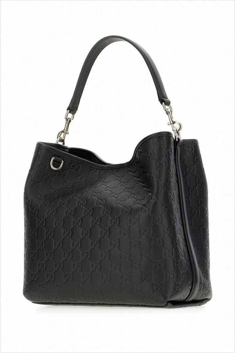 Gucci Gg Emblem Embossed Medium Bucket Bag