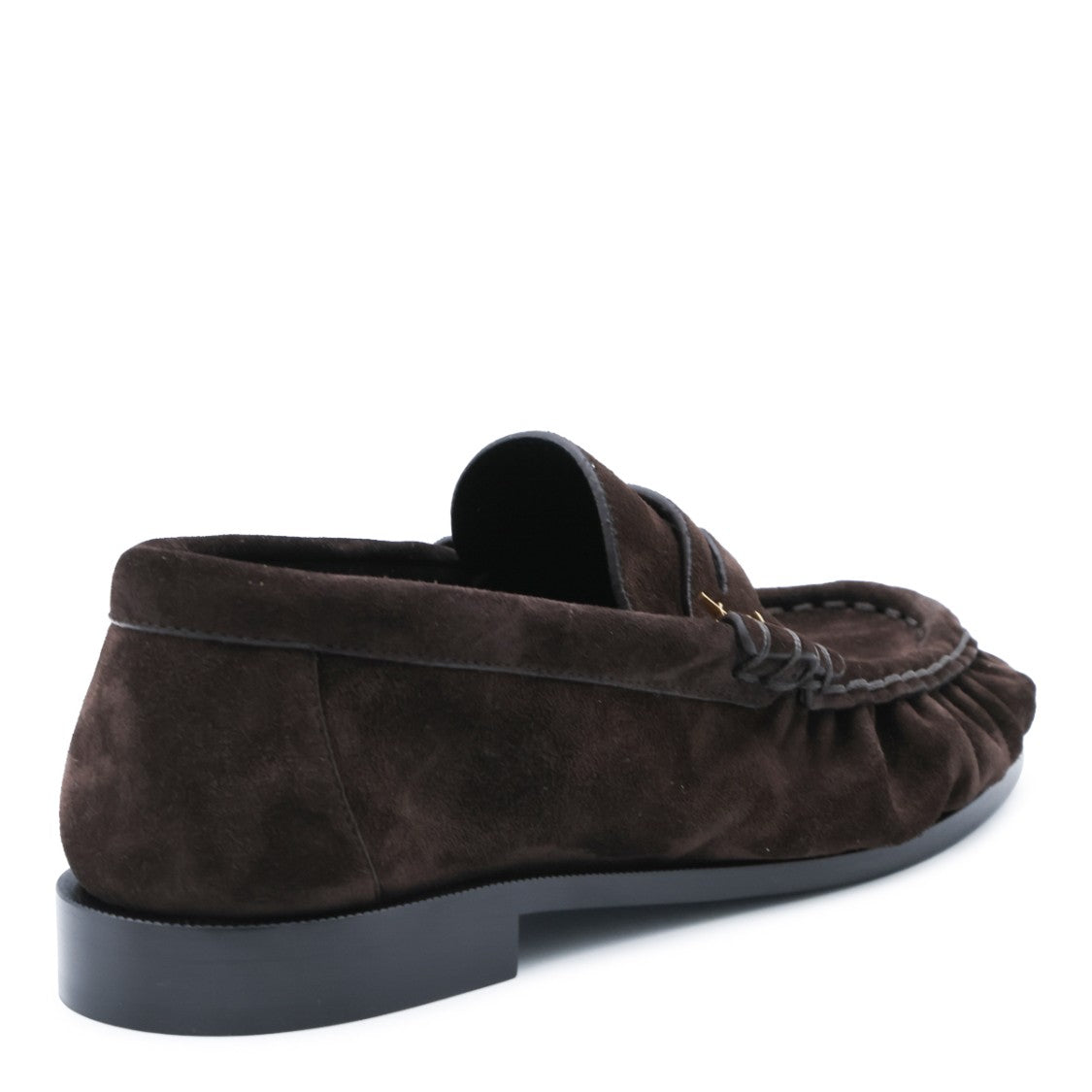 Saint Laurent Brown Suede Slip-On Loafers
