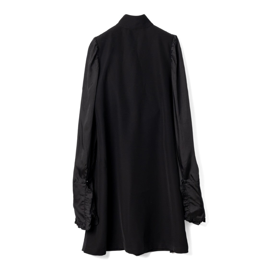 Viktor & Rolf Long-Sleeve Black Dress With High Collar