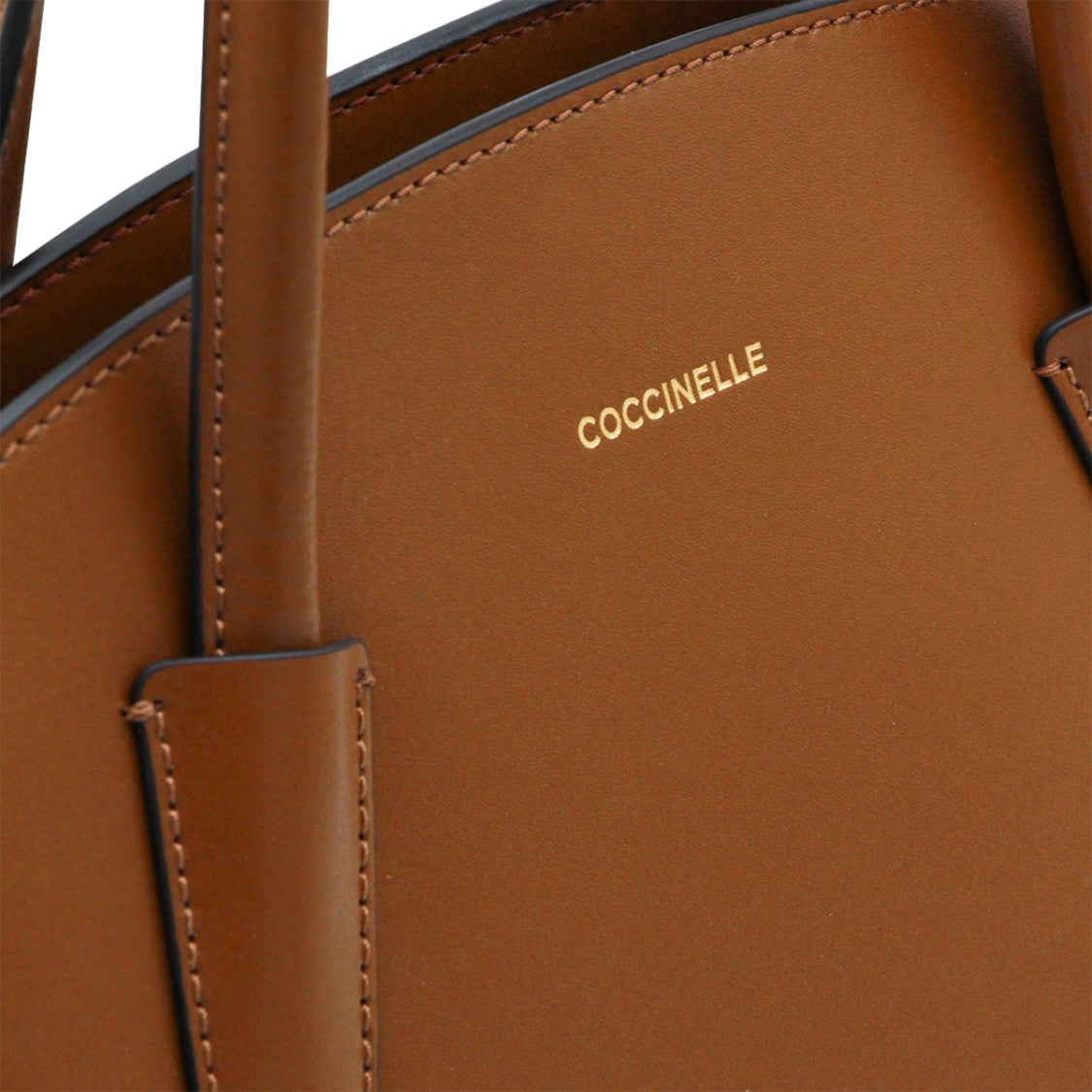 Coccinelle Structured Trapezoidal Handbag With Gold-Tone Accents