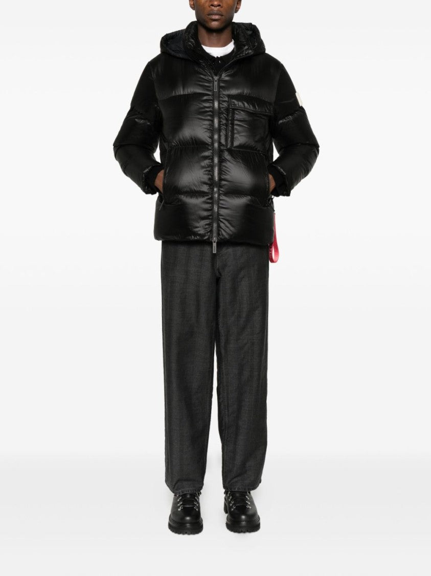 After Label Black Puffer Jacket With Hood