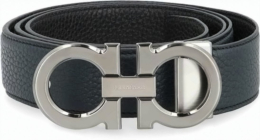 Salvatore Ferragamo Textured Calf Leather Reversible Belt