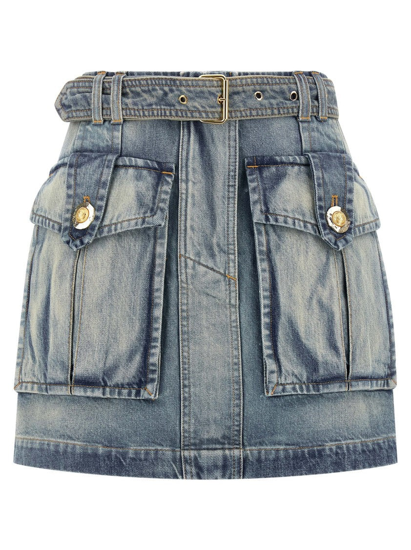 Balmain Cargo Pocket Skirt