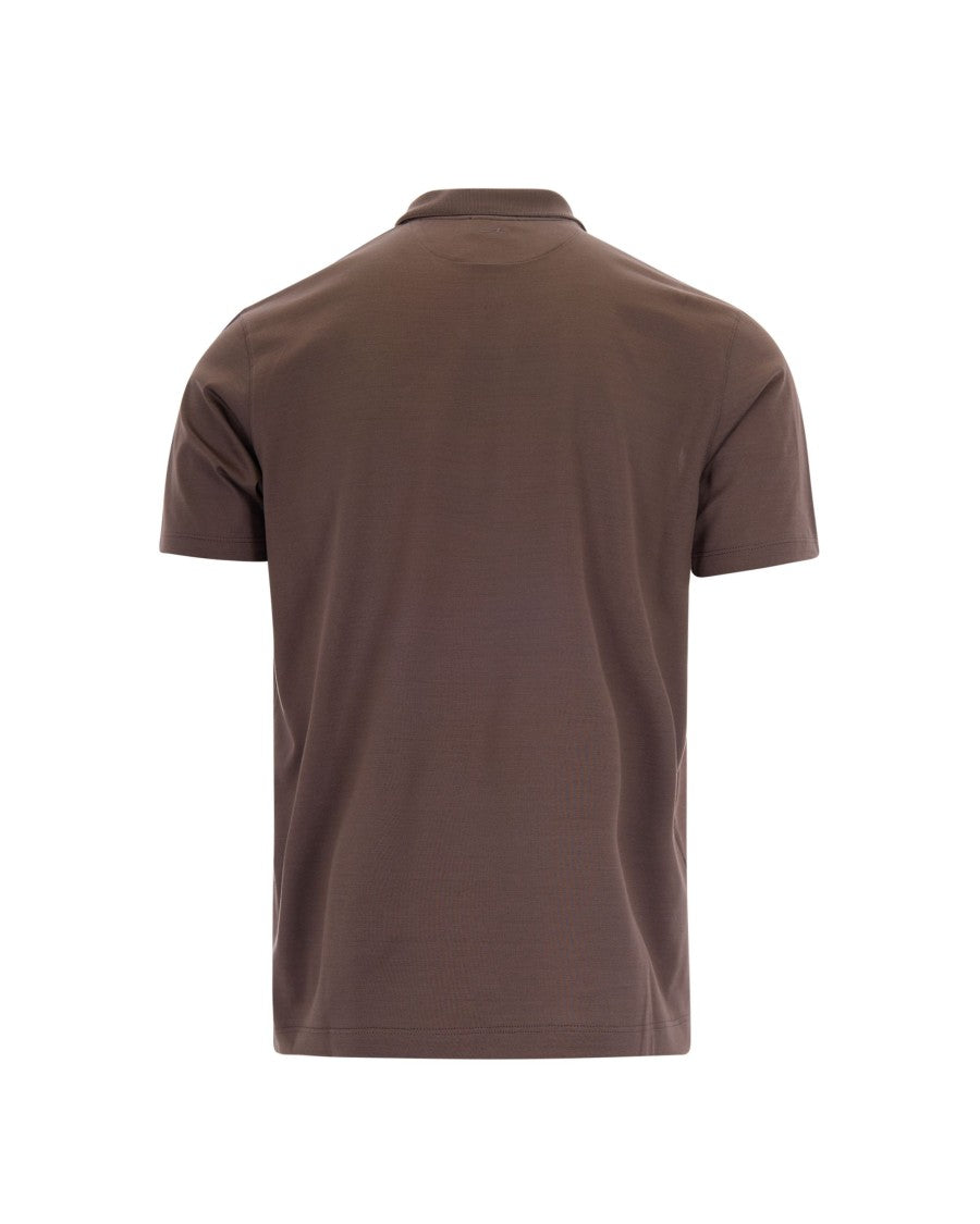 Paul & Shark Brown Double Jersey Polo