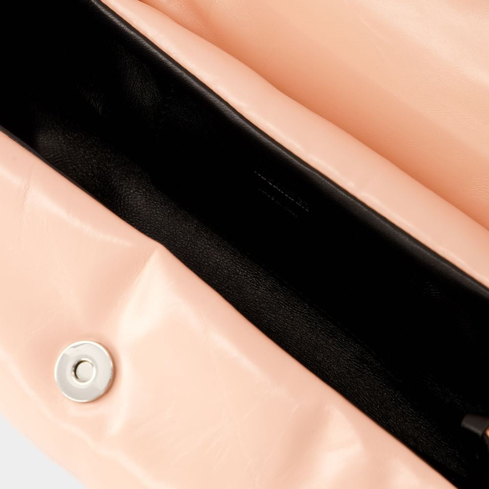 Jil Sander Cannolo Grande Padded Hobo Bag - Leather - Peach Pearl