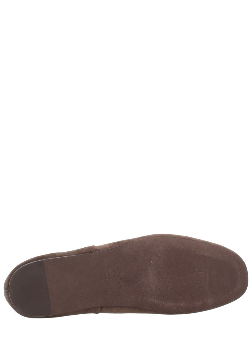 Khaite Brown Pointed Calf Leather Flats