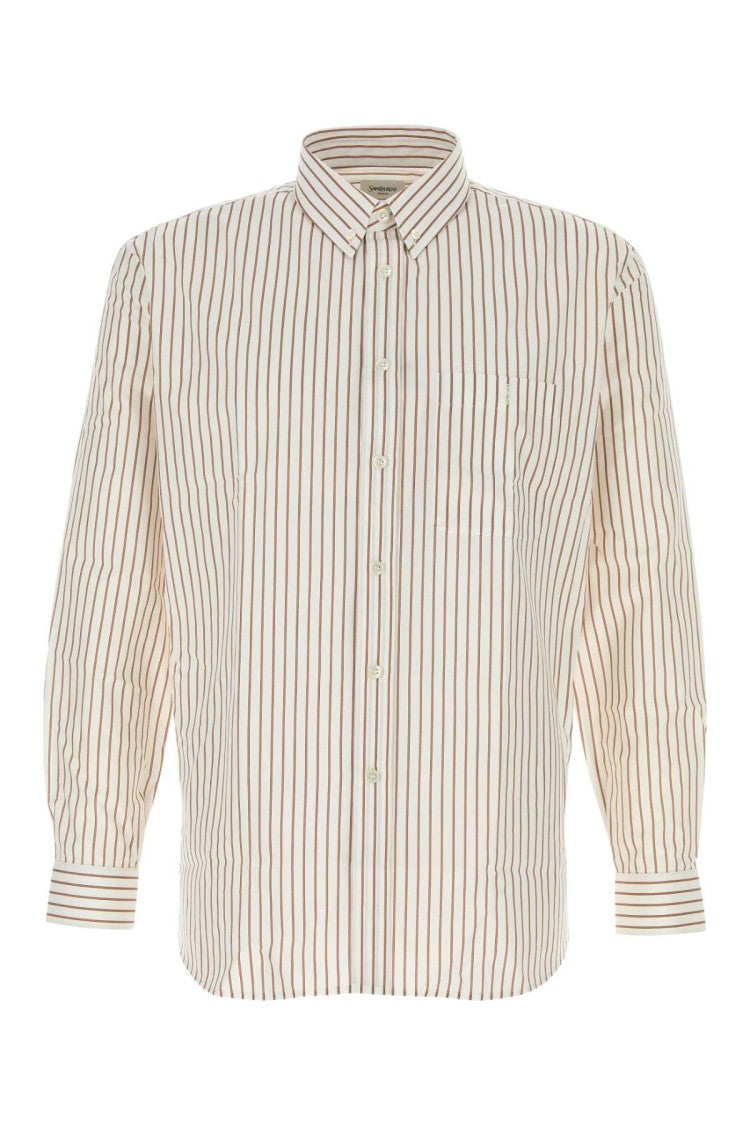 Saint Laurent Embroidered Poplin Shirt