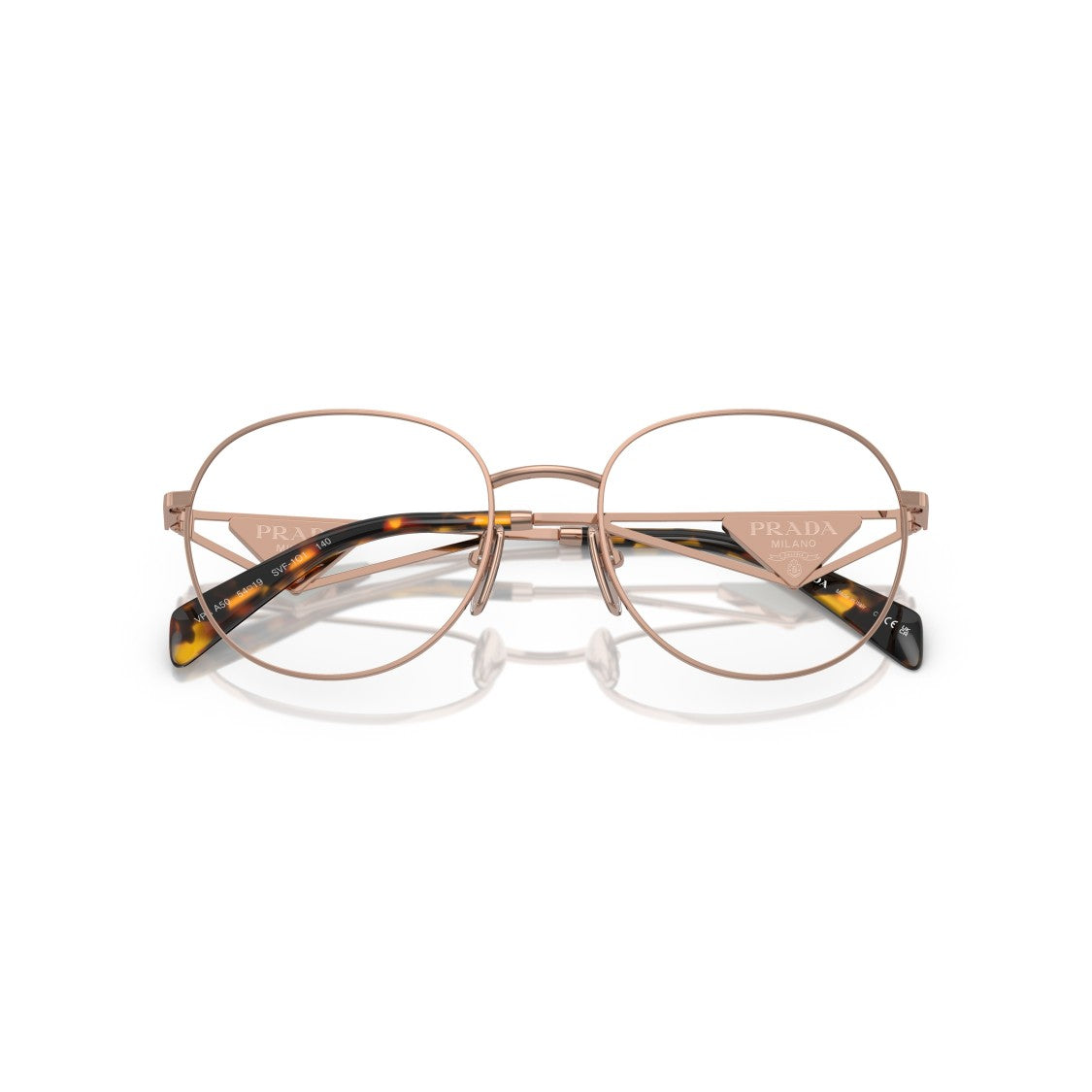 Prada 0Pr A50v Rose Gold Metal Frame Eyeglasses