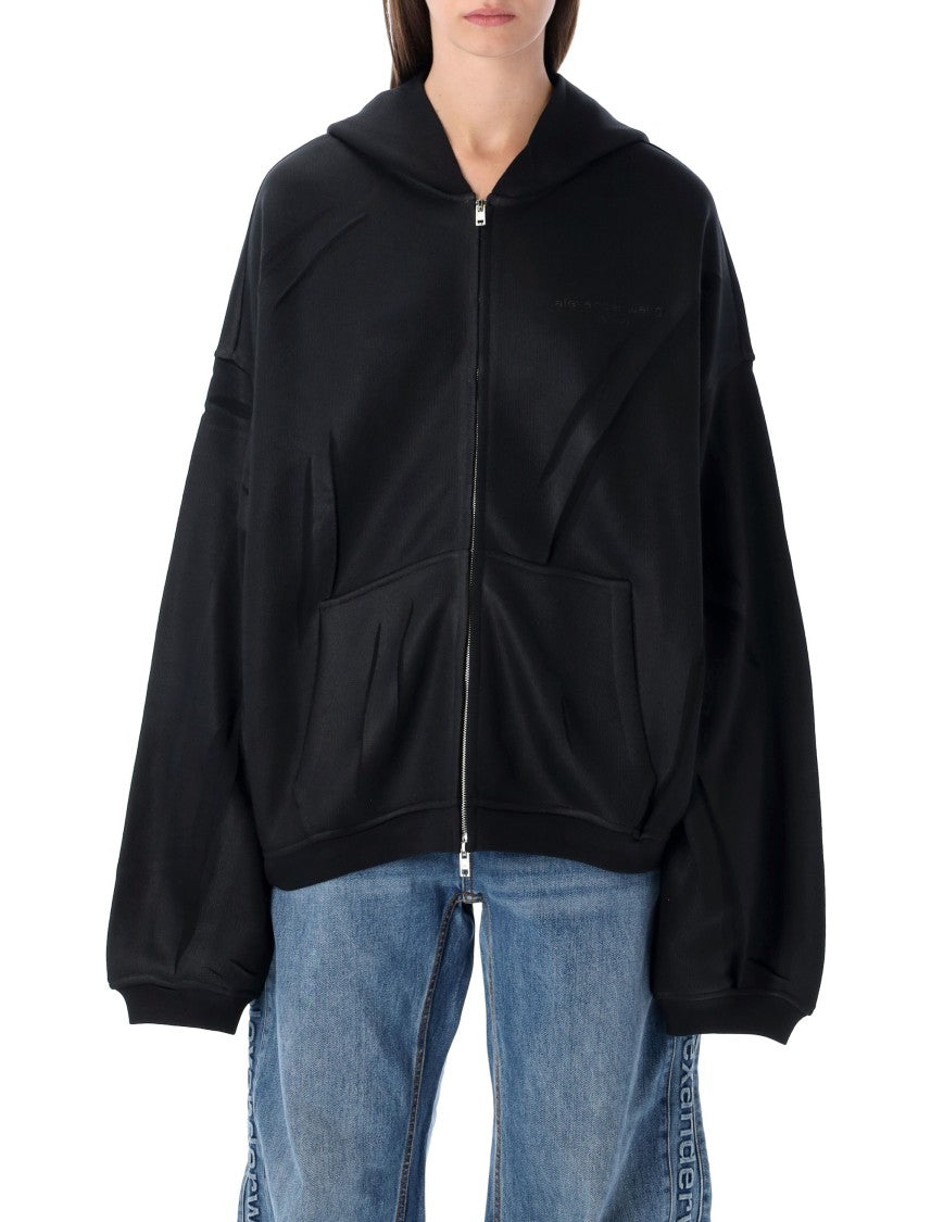 Alexander Wang Creased Zip-Up Hoodie