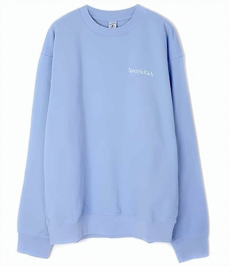 Sporty And Rich Relaxed Fit Crewneck Sweatshirt With Ribbed Details