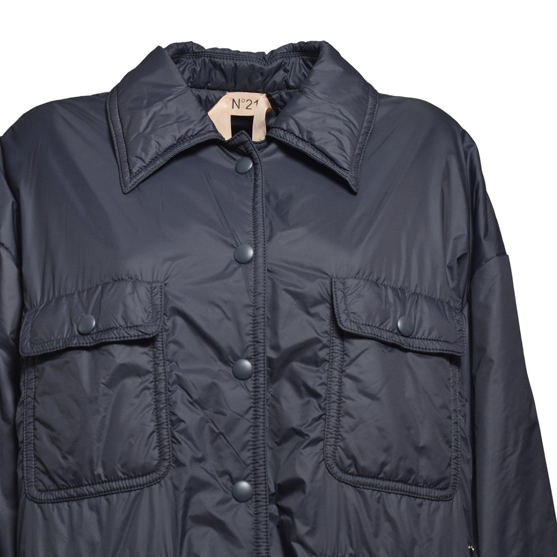 N°21 Oversized Long Technical Nylon Jacket