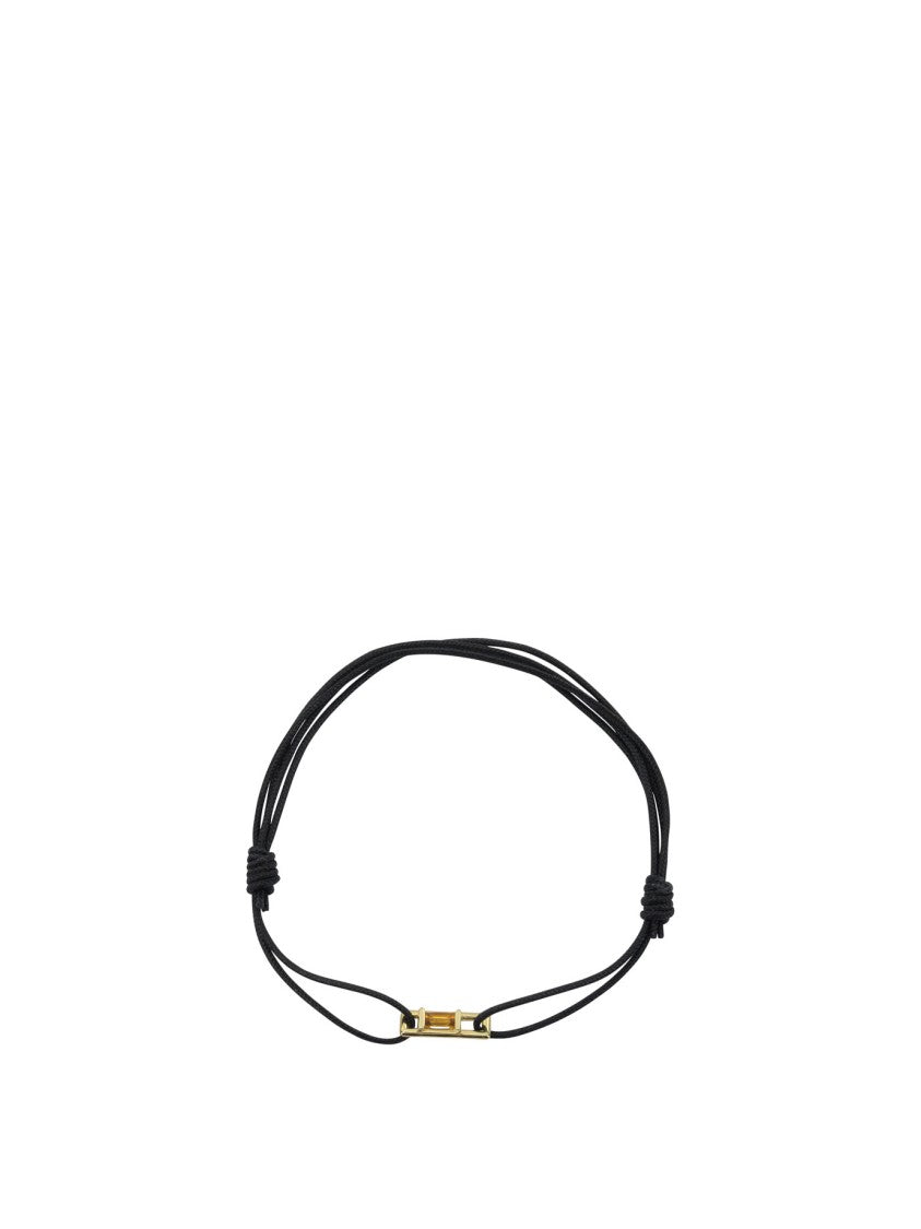 Aliita Geometric 9Kt Gold Letra I Bracelet With Citrine Insert
