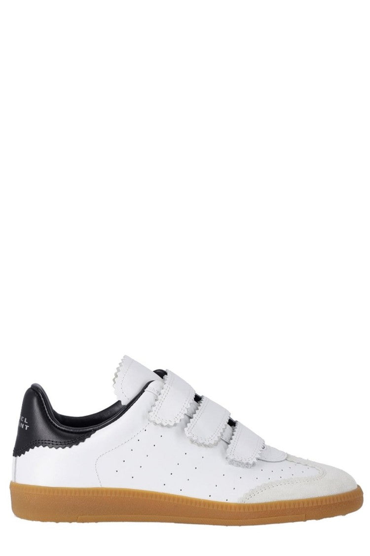 Isabel Marant Low-Top White Leather Sneaker With Velcro Straps