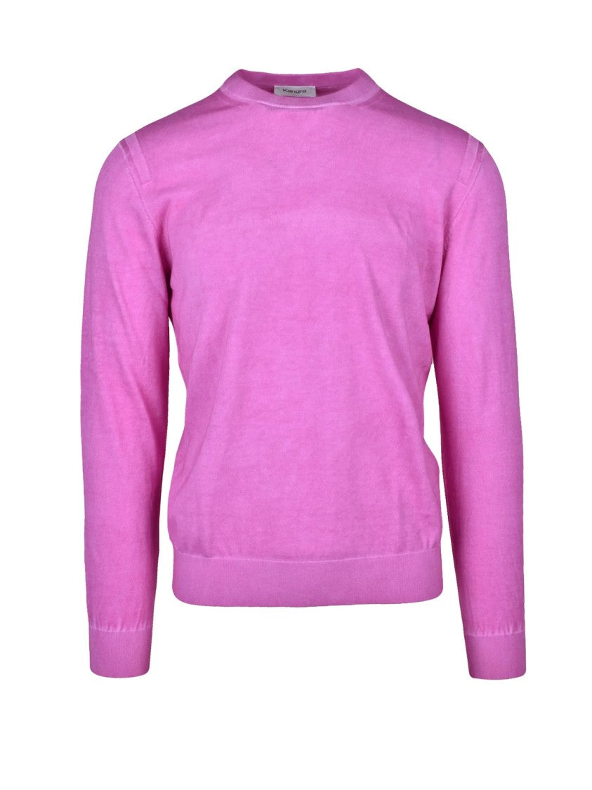 Kangra Fuchsia Crewneck Cotton Sweater