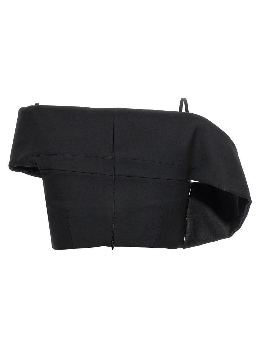 Mcqueen Crop Lapel Corset' Top