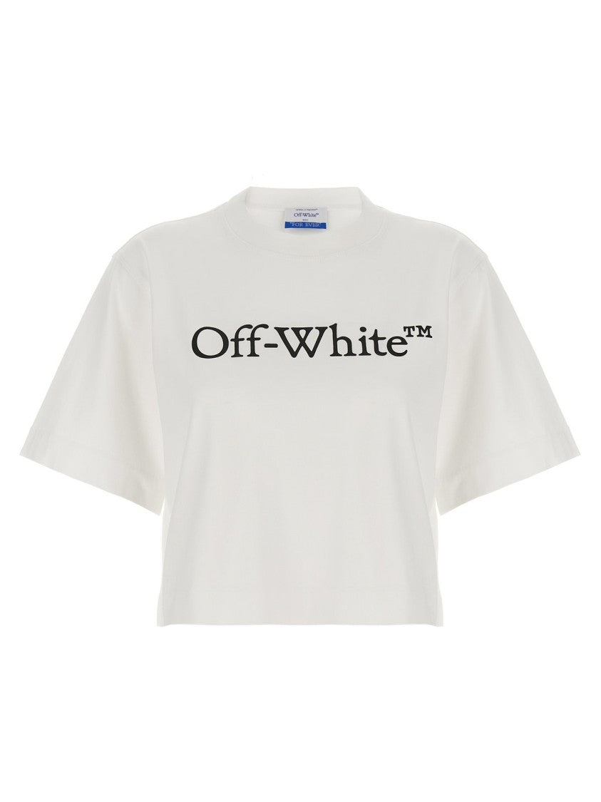 Off-White Crop Logo T-Shirt – White