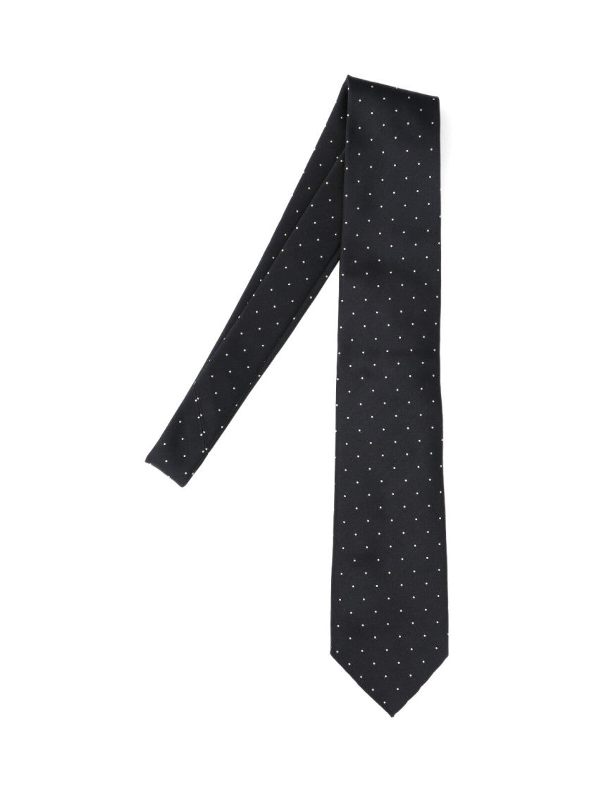 Tom Ford Polka Dot Tie, In Black Mulberry Silk