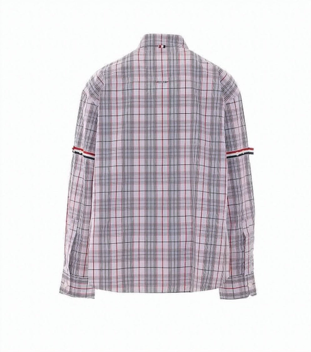 Thom Browne Classic Plaid Pattern Long-Sleeve Shirt