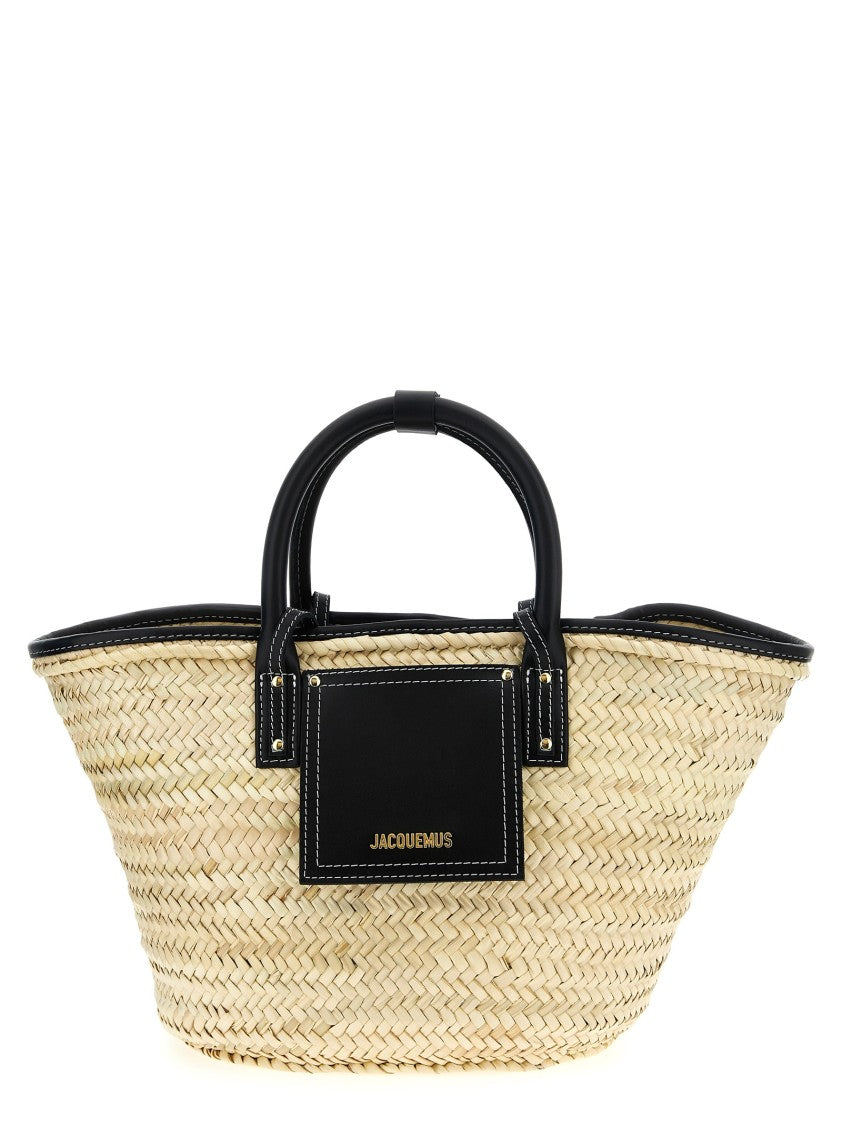 Jacquemus 'Le Panier Soli' Woven Straw Shopping Bag