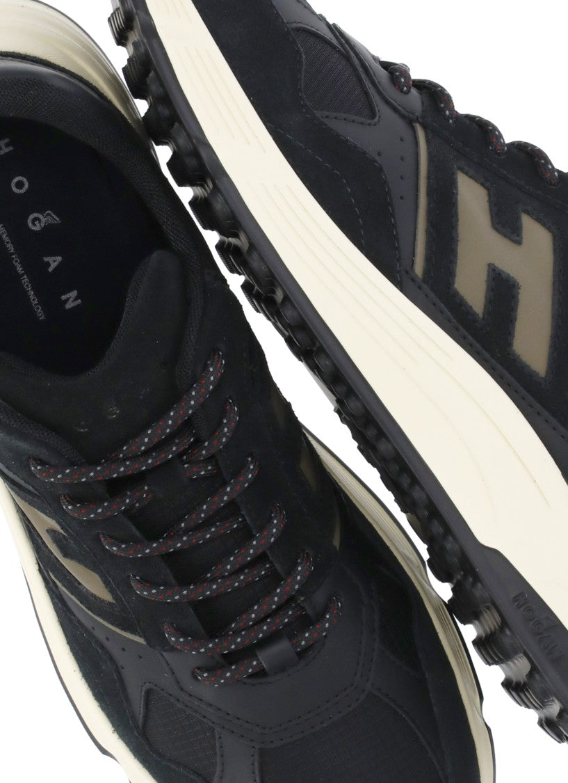 Hogan Dark Blue Suede Low-Top Sneakers