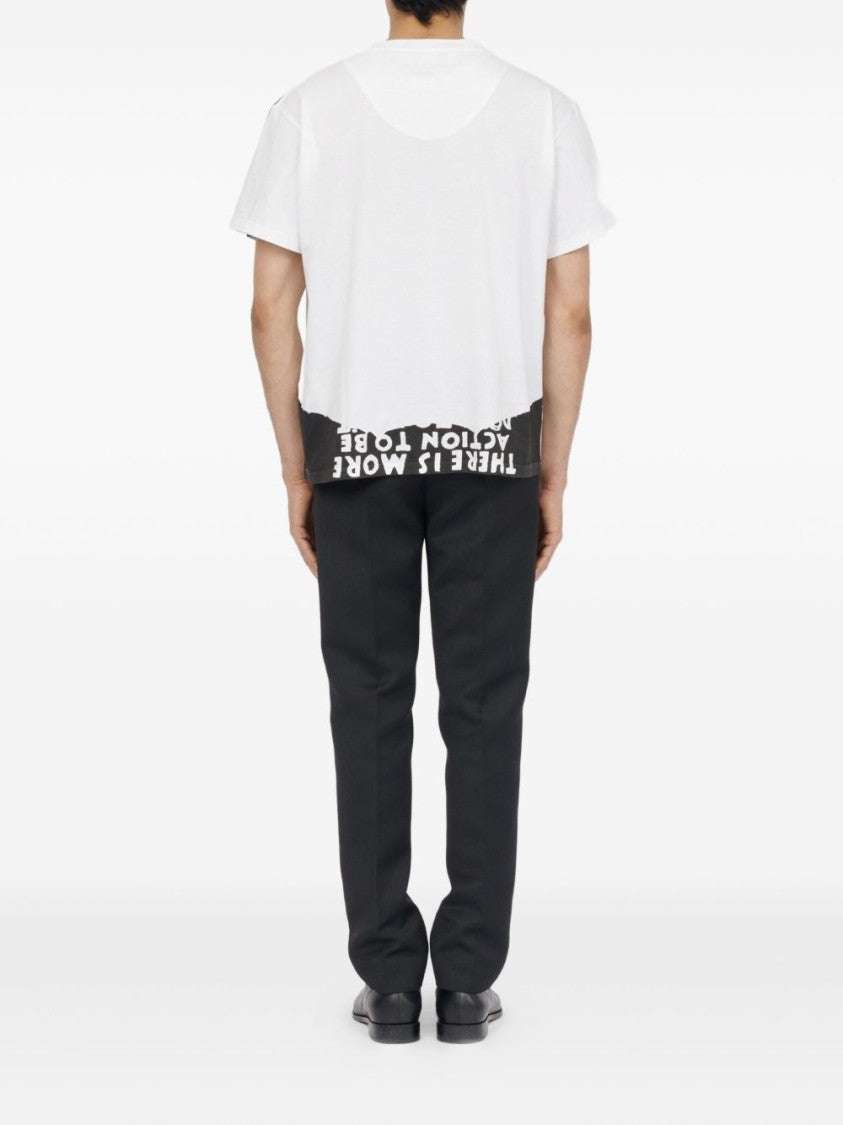 Mm6 By Maison Margiela Bold Graphic Print T-Shirt With Relaxed Fit