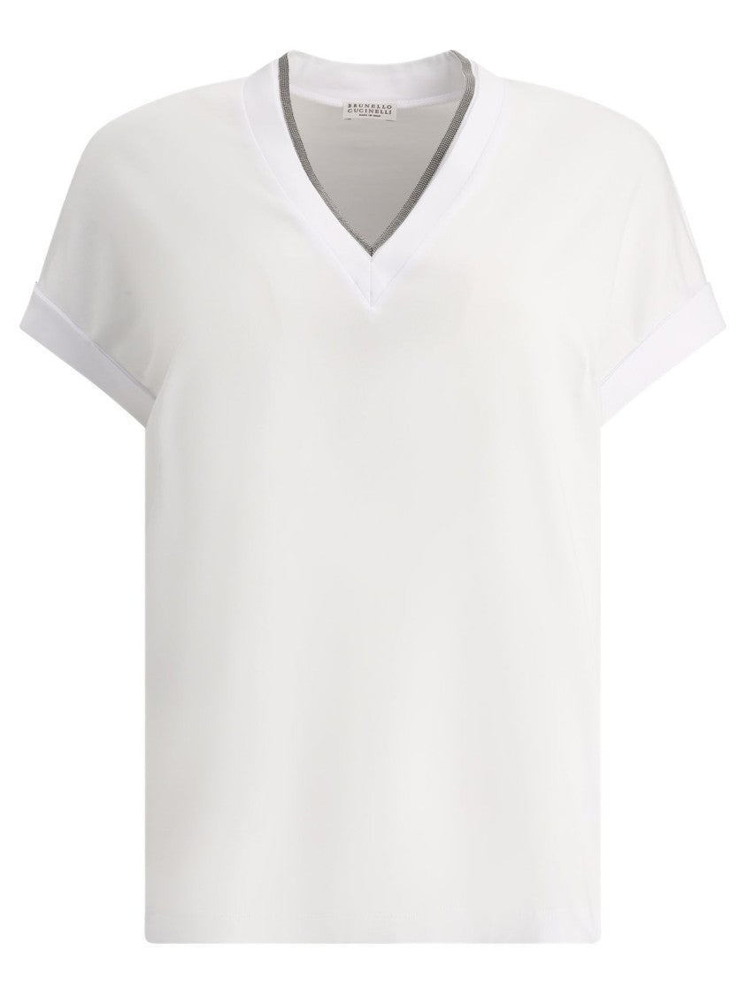 Brunello Cucinelli Relaxed Fit V-Neck T-Shirt