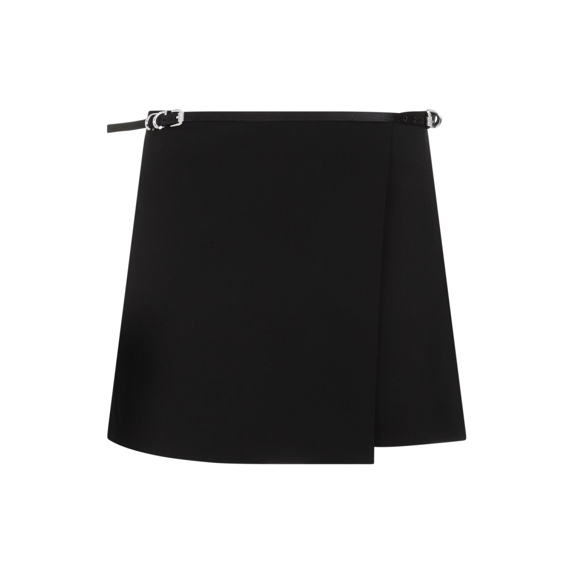 Givenchy Black Acetate Mini Wrap Voyou Skirt